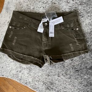 CALZEDONIA Denim shorts. Military green.
